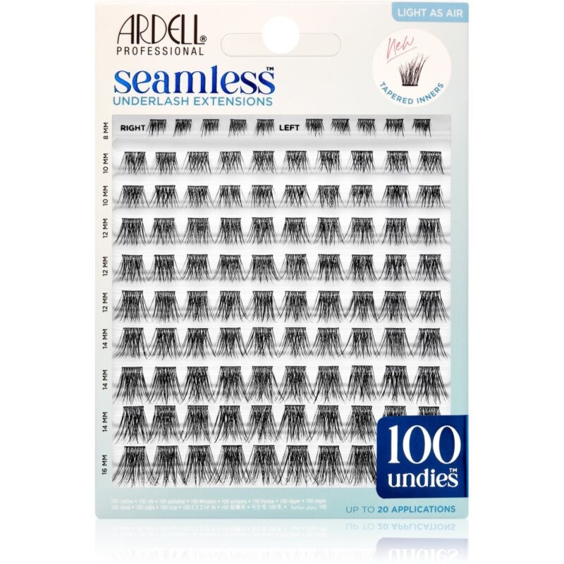 Ardell Seamless Underlash Extensions stick-on cluster lashes Light As Air 100 pc