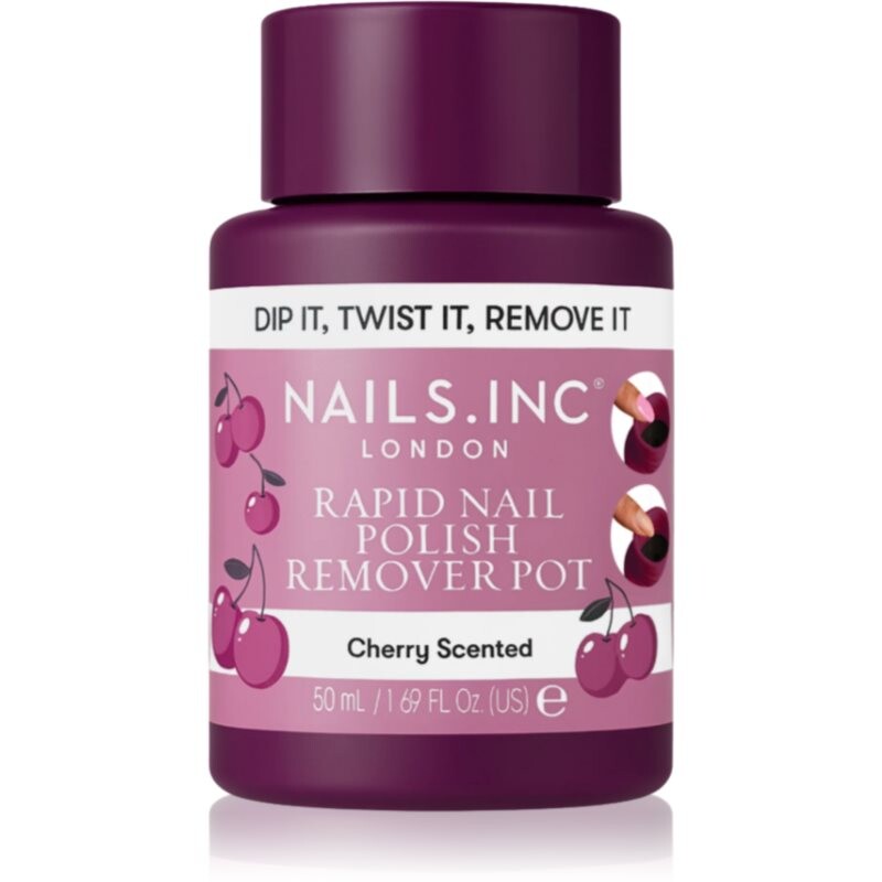 Nails Inc. Rapid Nail Polish Remover Pot Cherry Scented nail polish remover 50 ml