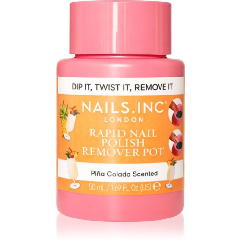 Nails Inc. Rapid Nail Polish Remover Pot Pina Colada Scented nail polish remover 50 ml