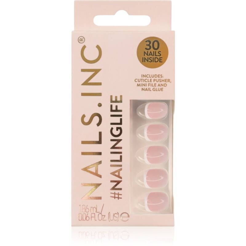 Nails Inc. #NailingLife Press-On Nails false nails shade Classic Kim Classic French Tip Square-Shaped 33 pc