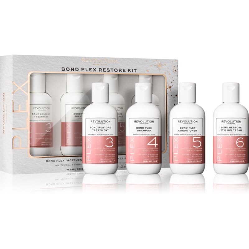 Revolution Haircare Plex Bond Restore Kit set for dry and damaged hair