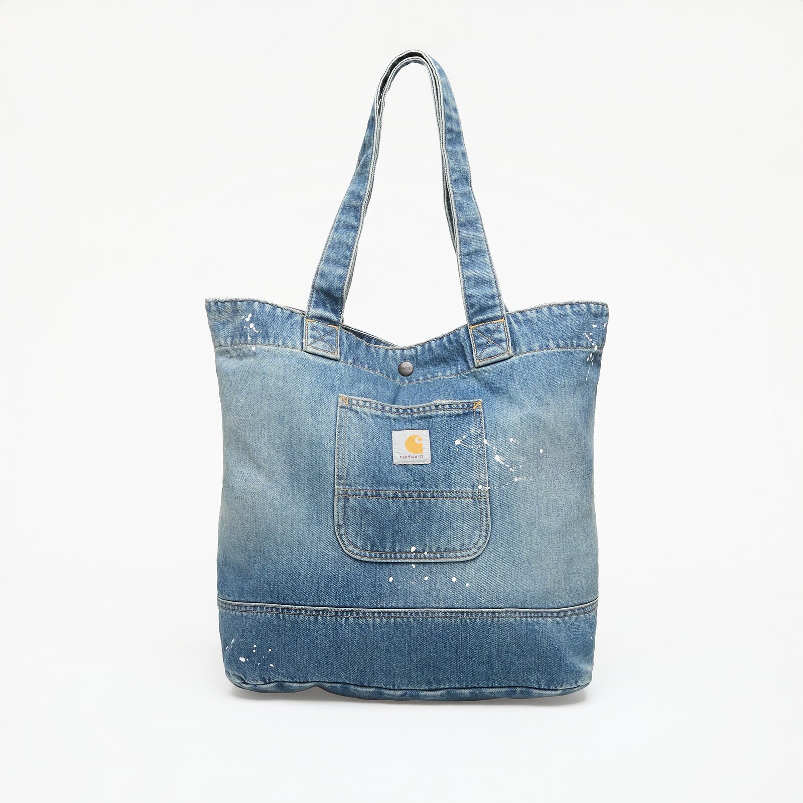 Bag Carhartt WIP Denim Tote Blue Destroy Wash, Splatter Universal