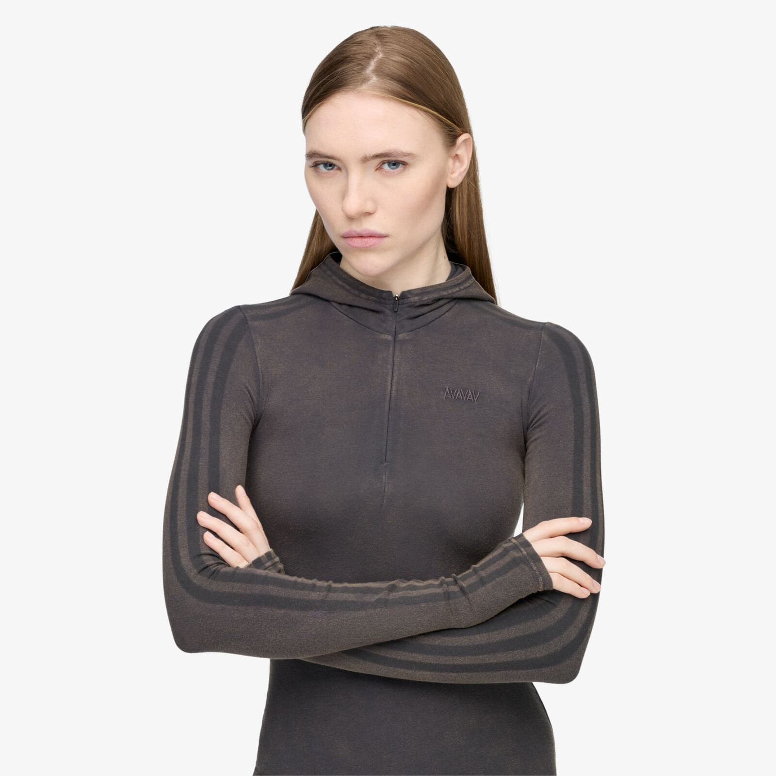 T-shirt adidas Av Hooded Dress Carbon S