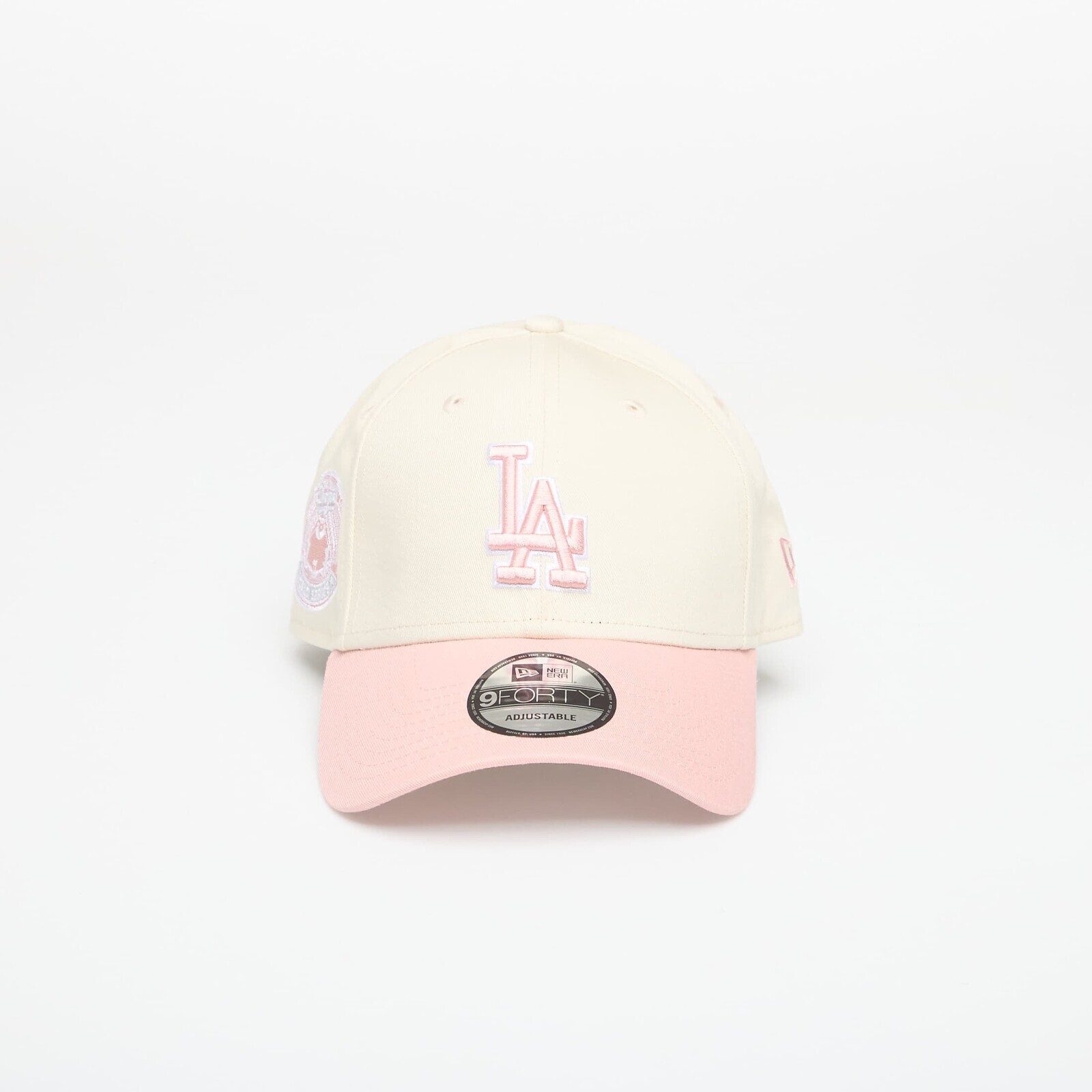 Cap New Era 9FORTY MLB WS Patch Los Angeles Dodgers Light Cream/ Pink Rouge Universal