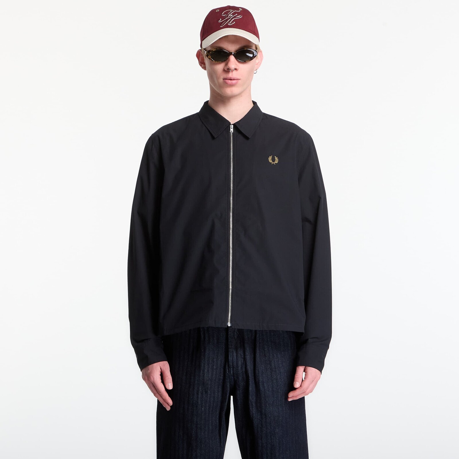 Jacket Fred Perry Poplin Overshirt Black XL