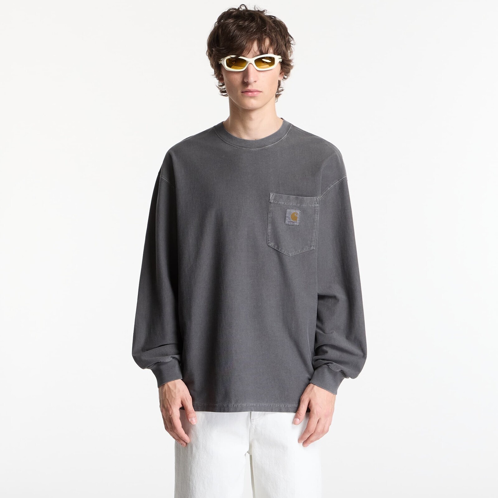 T-shirt Carhartt WIP L/S Loose Pocket T-Shirt Black Garment Dyed M