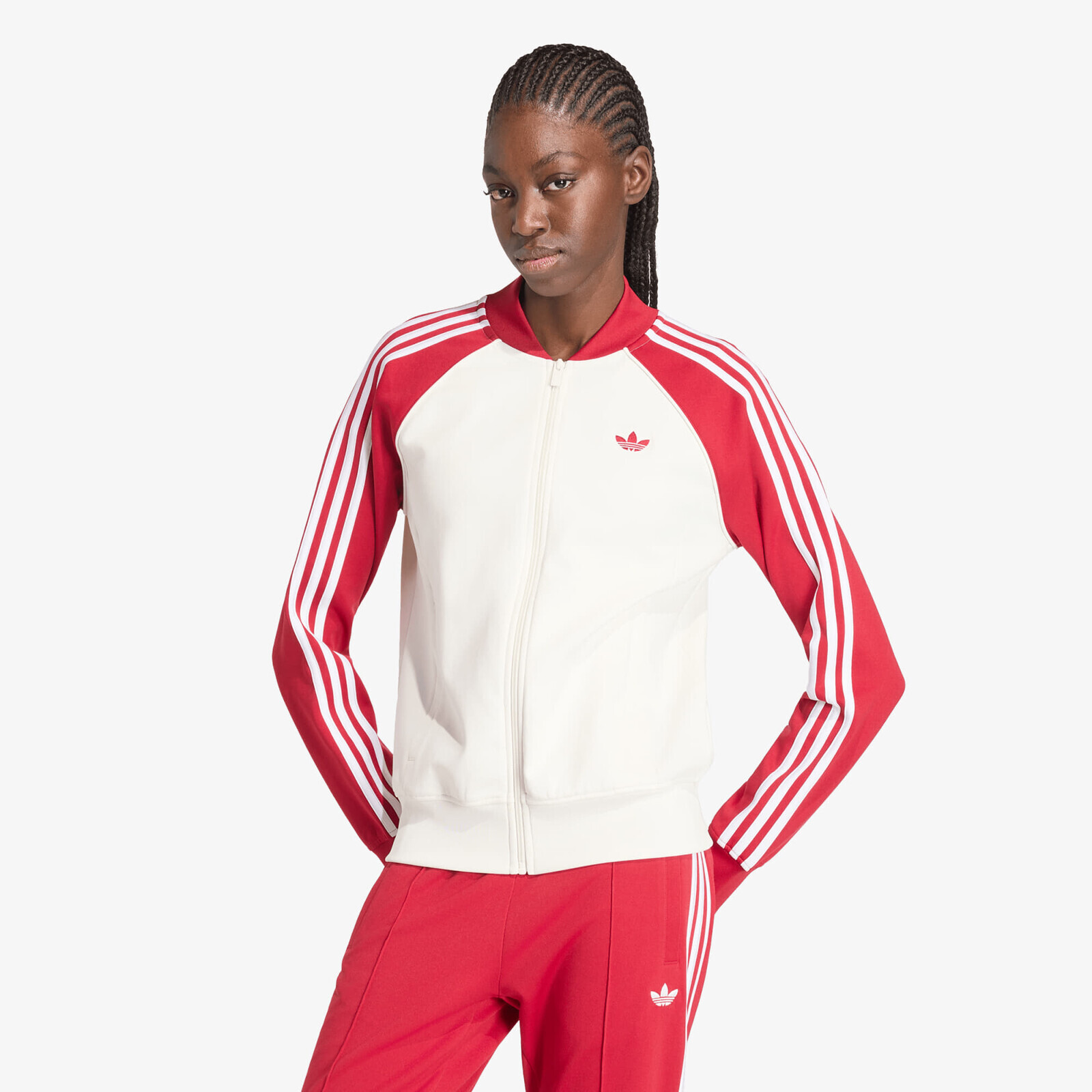 Sweatshirt adidas Sst Tt Cloud White/ Team Victory Red/ White XS