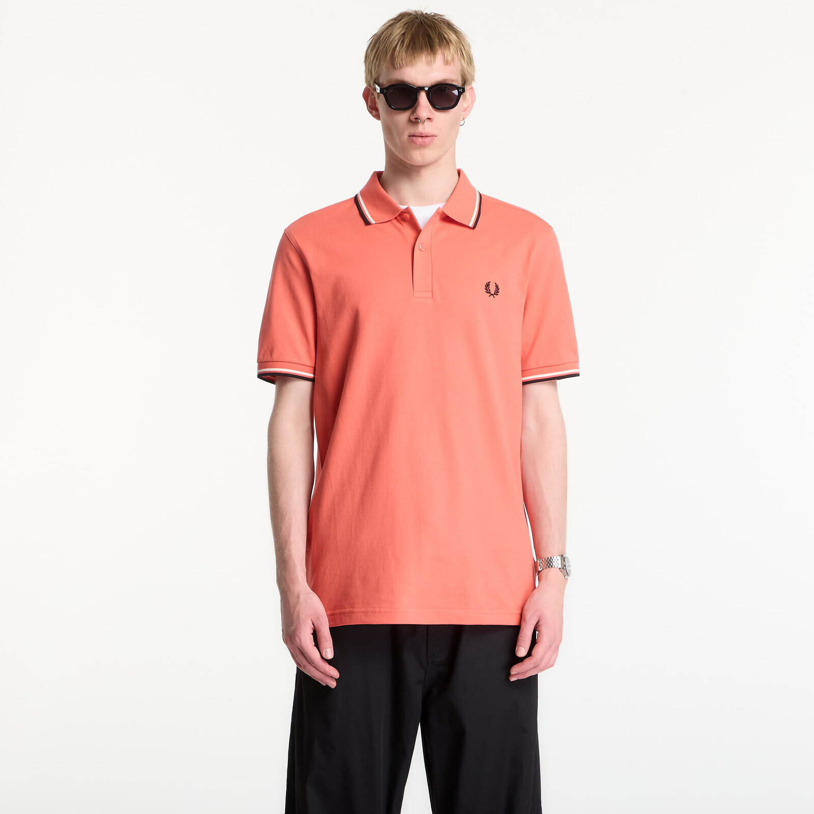 T-shirt Fred Perry Twin Tipped Fred Perry Shirt Pink XL