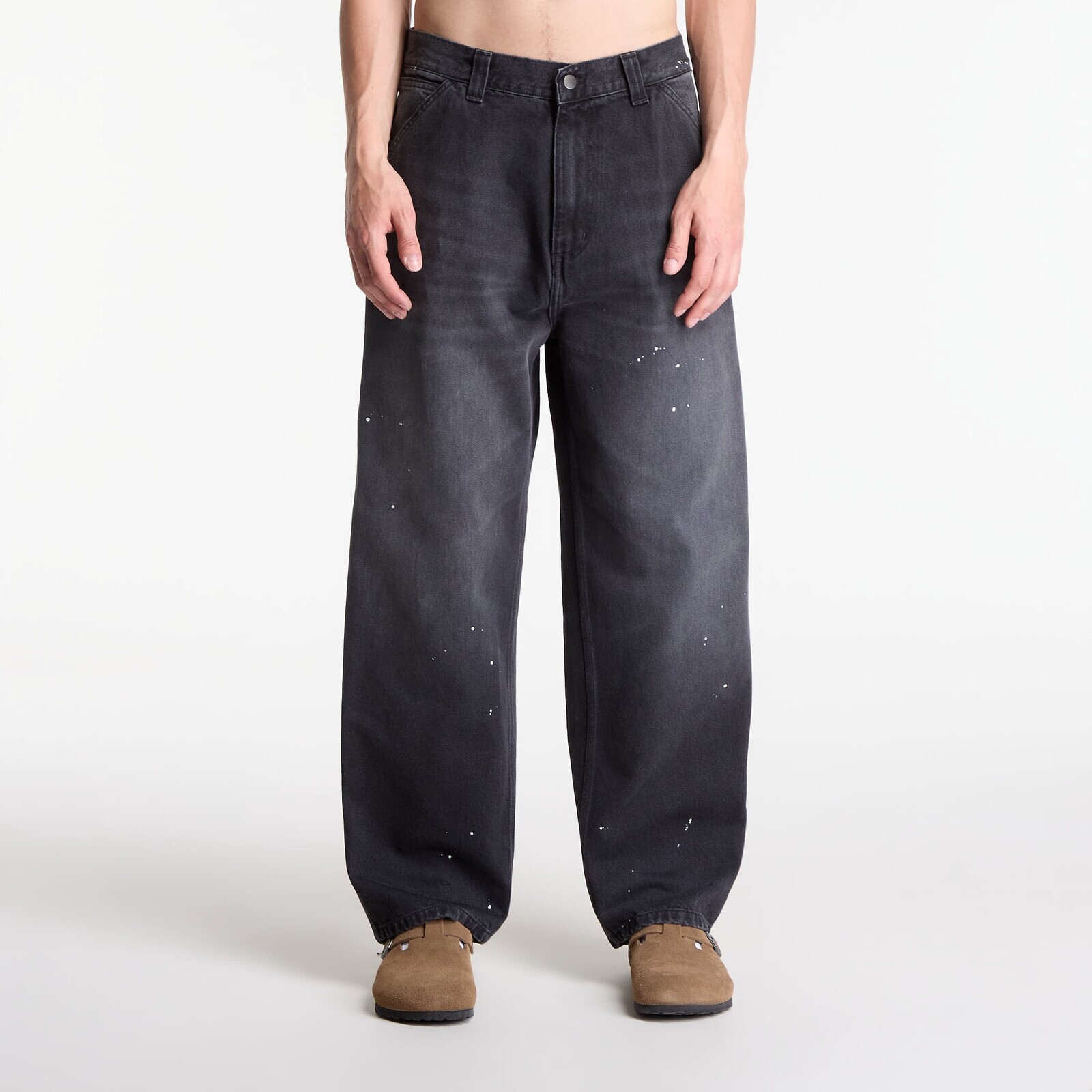 Pants Carhartt WIP OG Single Knee Pant UNISEX Black Destroy Wash, Splatter L