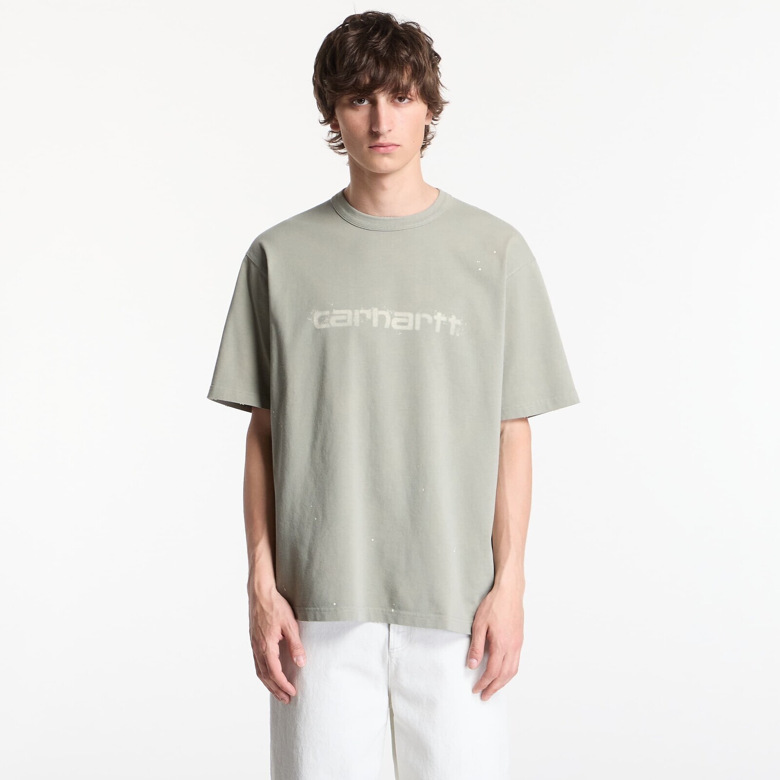 T-shirt Carhartt WIP S/S Painter T-Shirt UNISEX Shady Green Destroy Wash, Splatter XXL