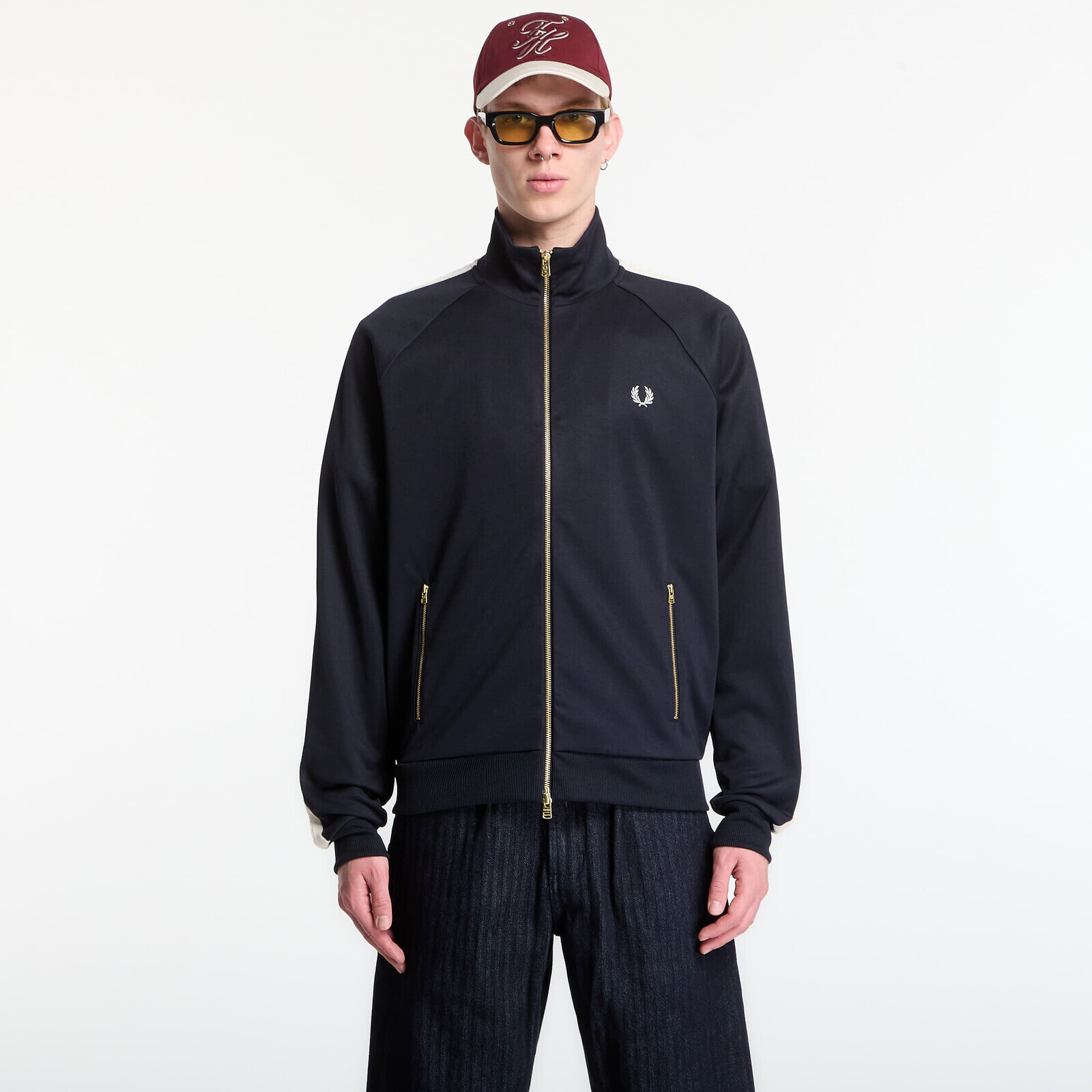 Sweatshirt Fred Perry Cable Taped Track Jacket ? L
