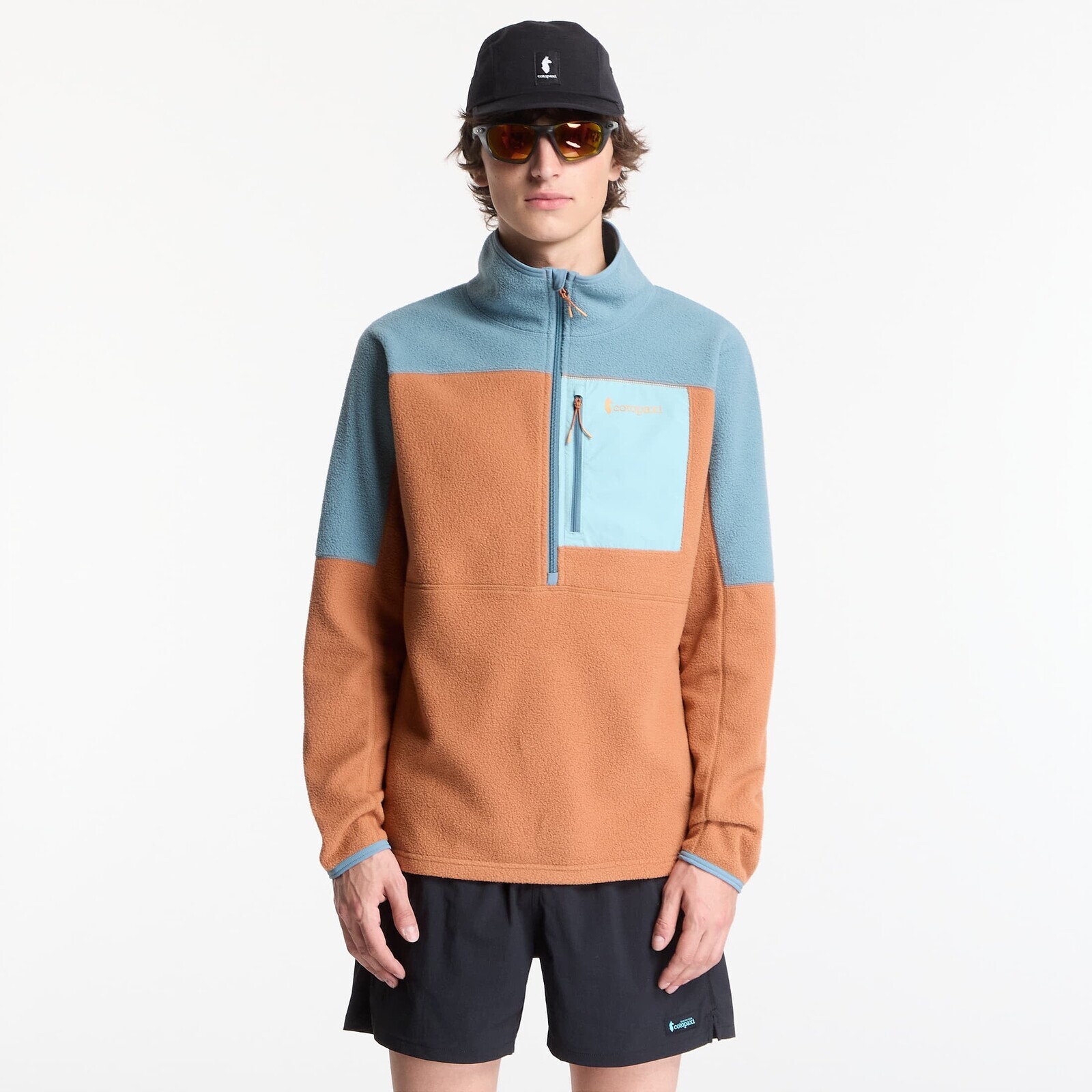 Sweatshirt Cotopaxi M's Abrazo Fleece Half-Zip Jacket Everglade and Whiskey M