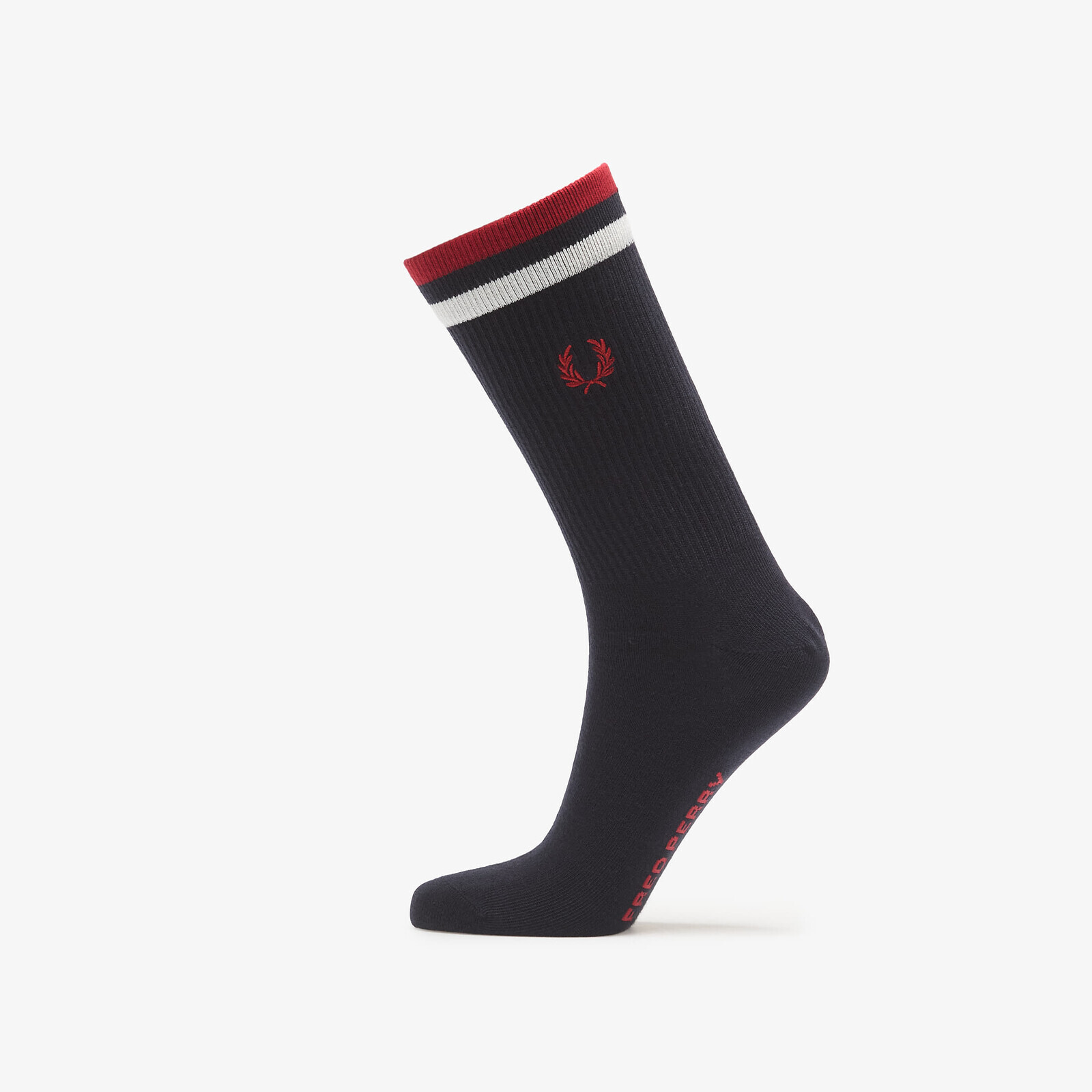 Fred Perry Tipped Sports Sock Navy/ Snow White/ Burnt Red 43-46