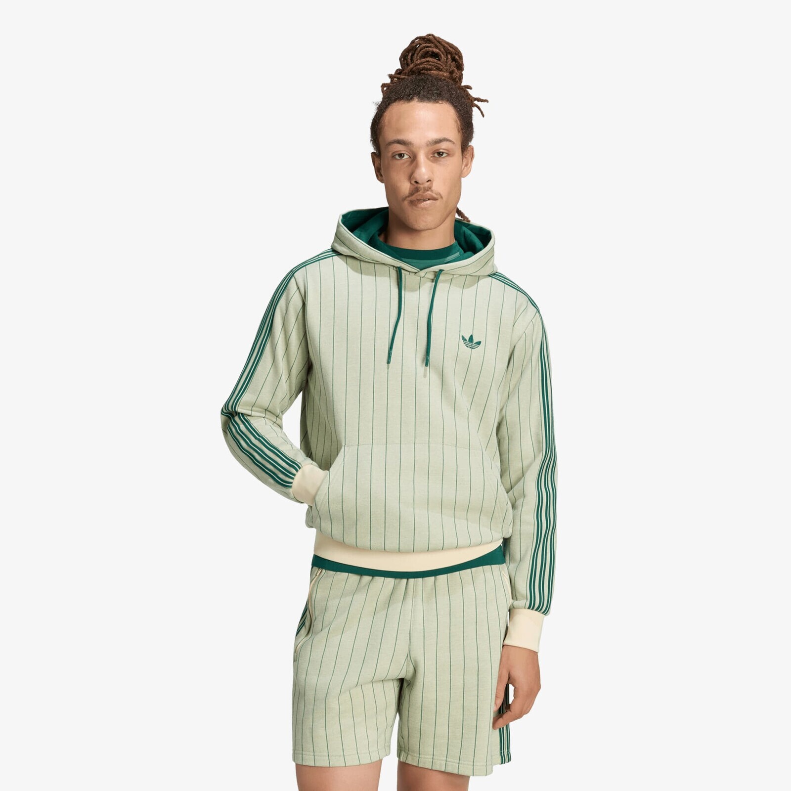 Sweatshirt adidas Pinstripes Hoodie Warm Vanilla L