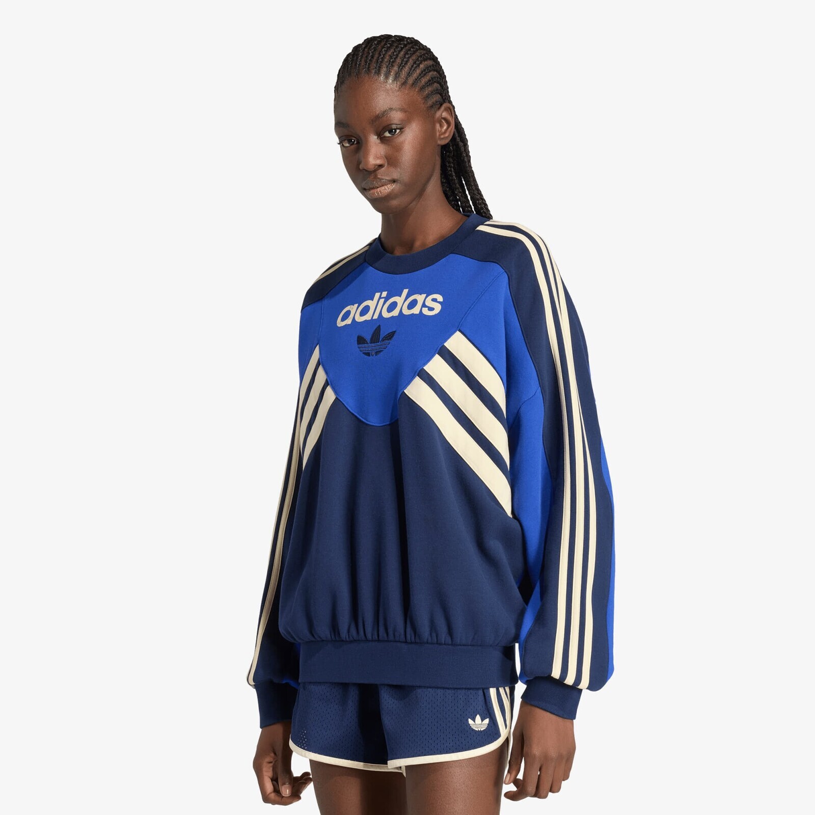 Sweatshirt adidas Graphic Crew Bold Blue/ Night Indigo XS