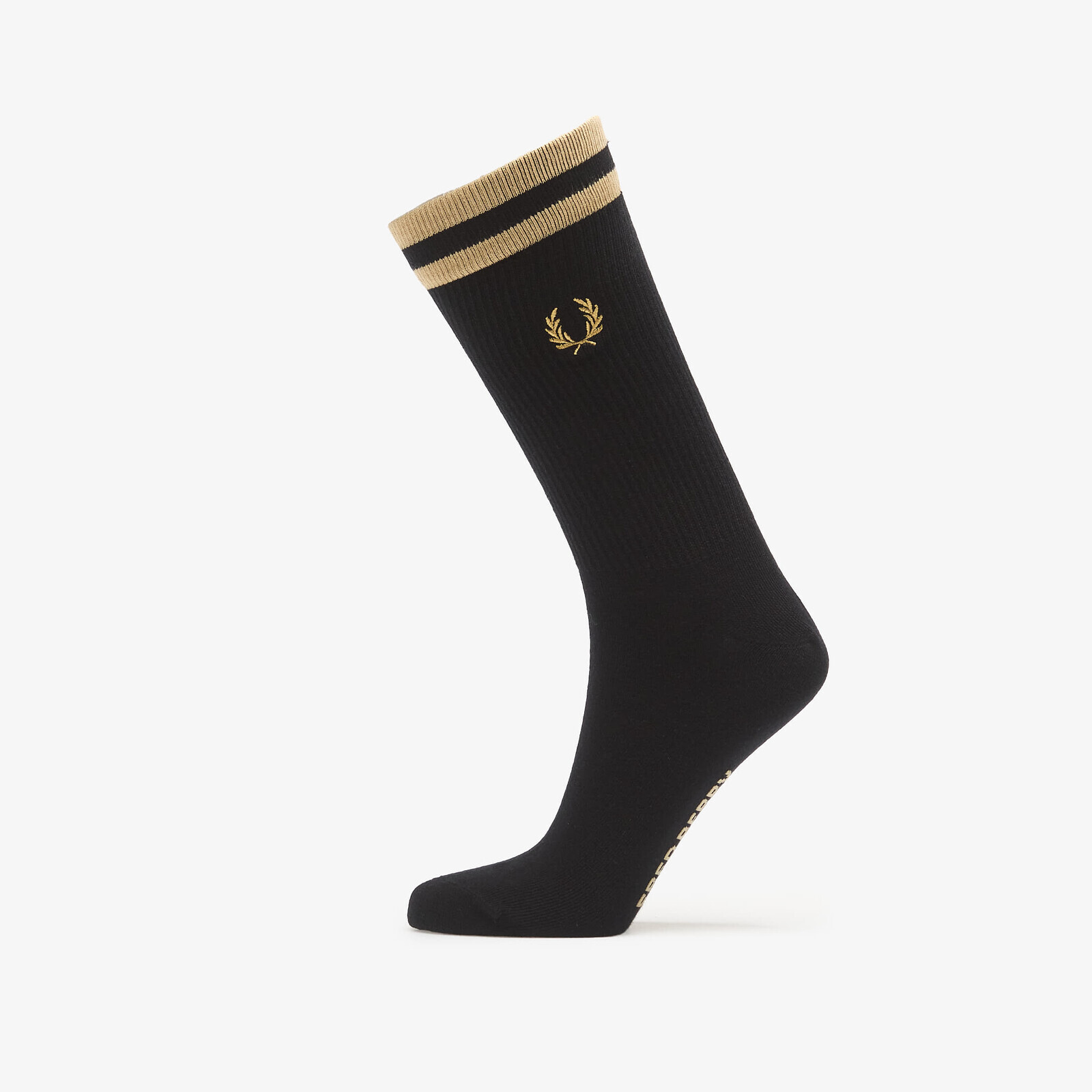 Fred Perry Tipped Sports Sock Black/ Champagne 39-42