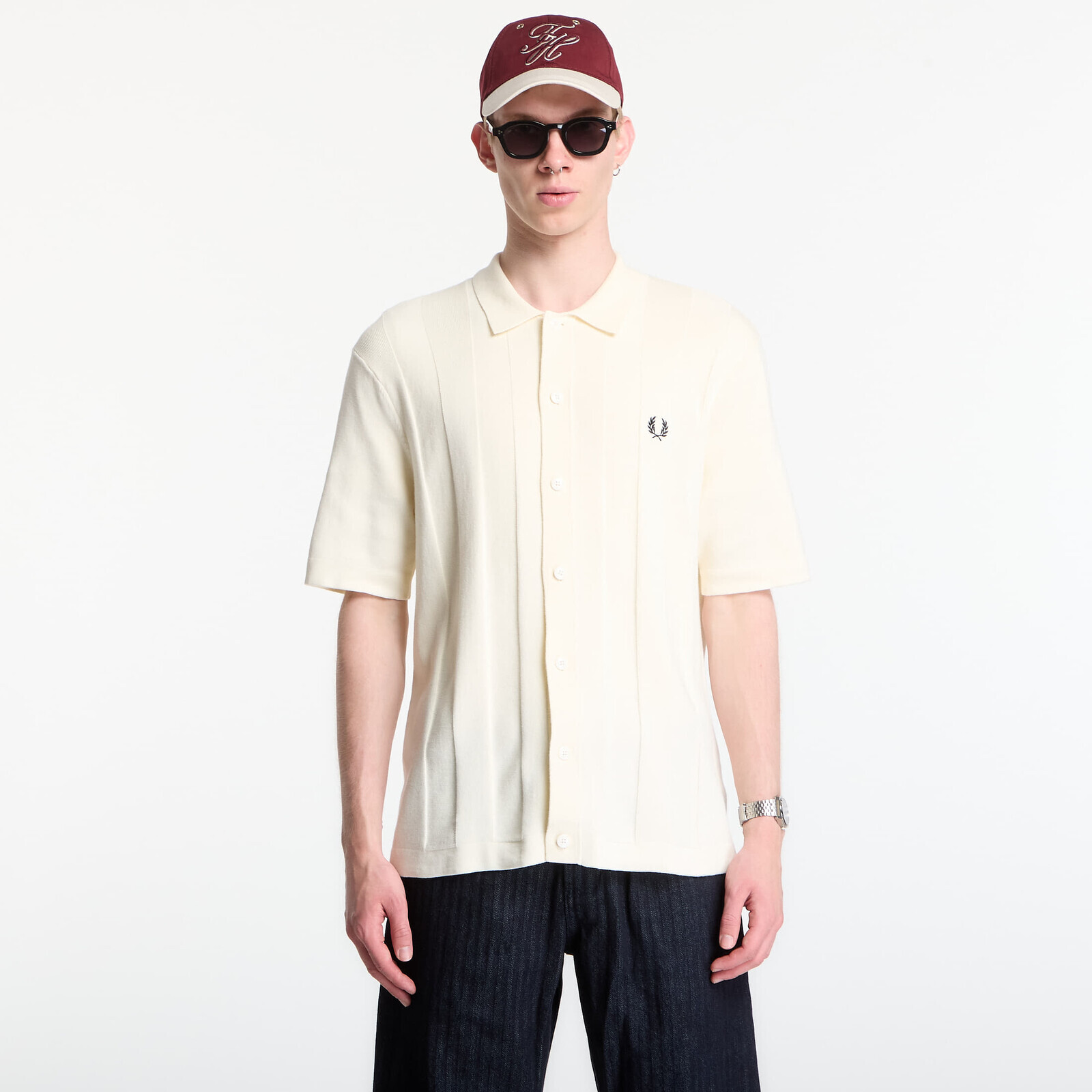 Shirt Fred Perry Tonal Vertical Stripe Shirt ? M