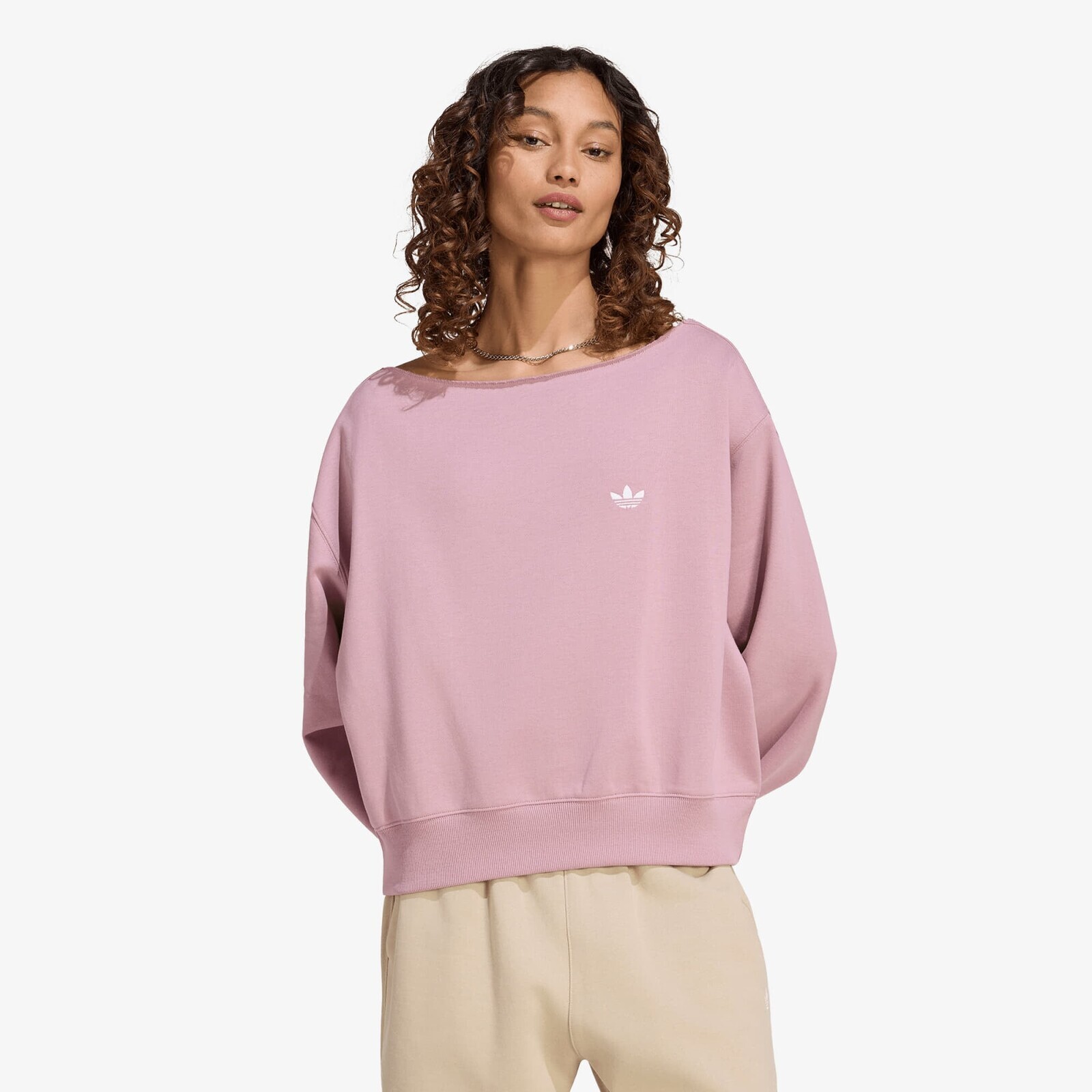 Sweatshirt adidas Ess Crw Lo Magic Mauve M