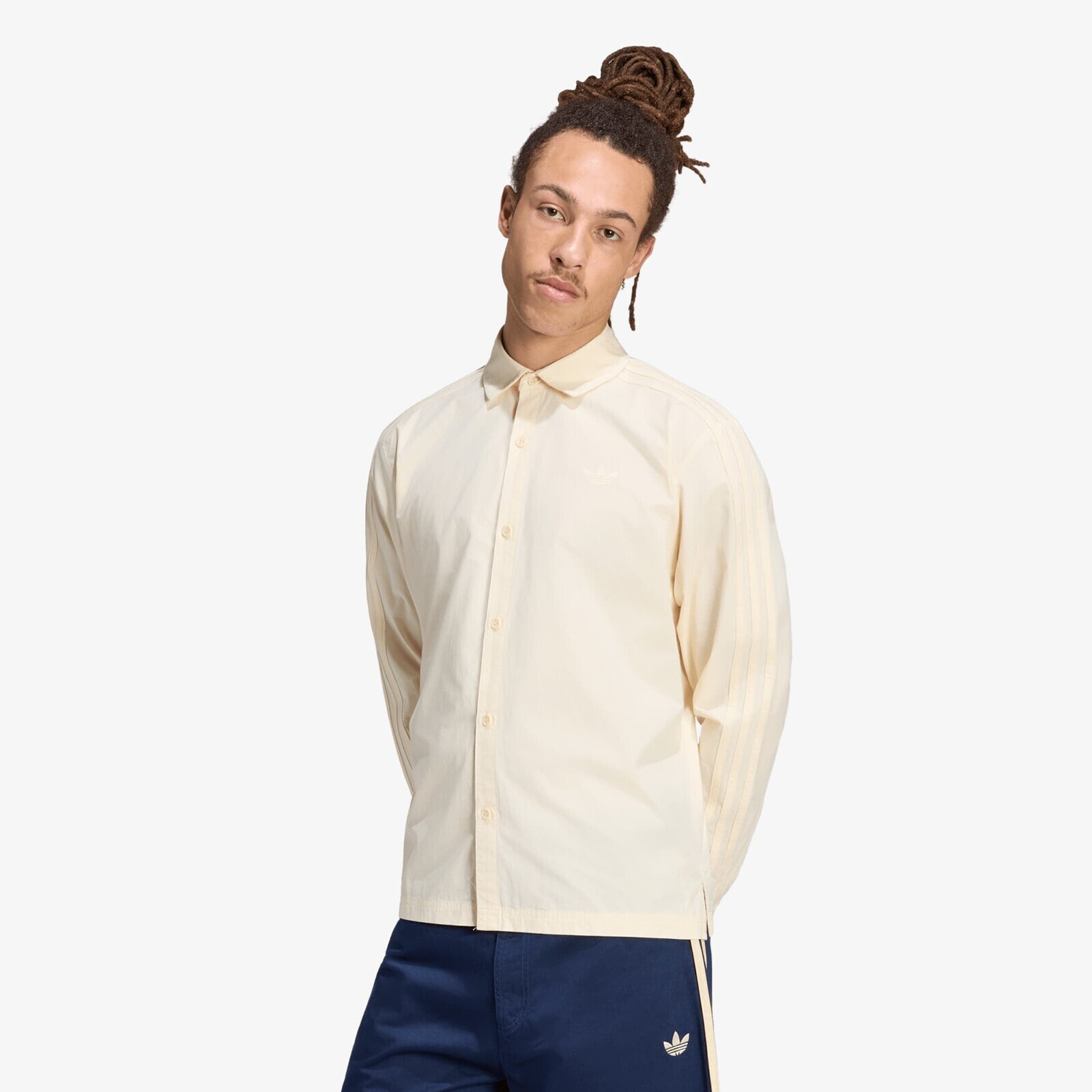 Shirt adidas 3 Stripes Button Up Shirt Warm Vanilla XXL