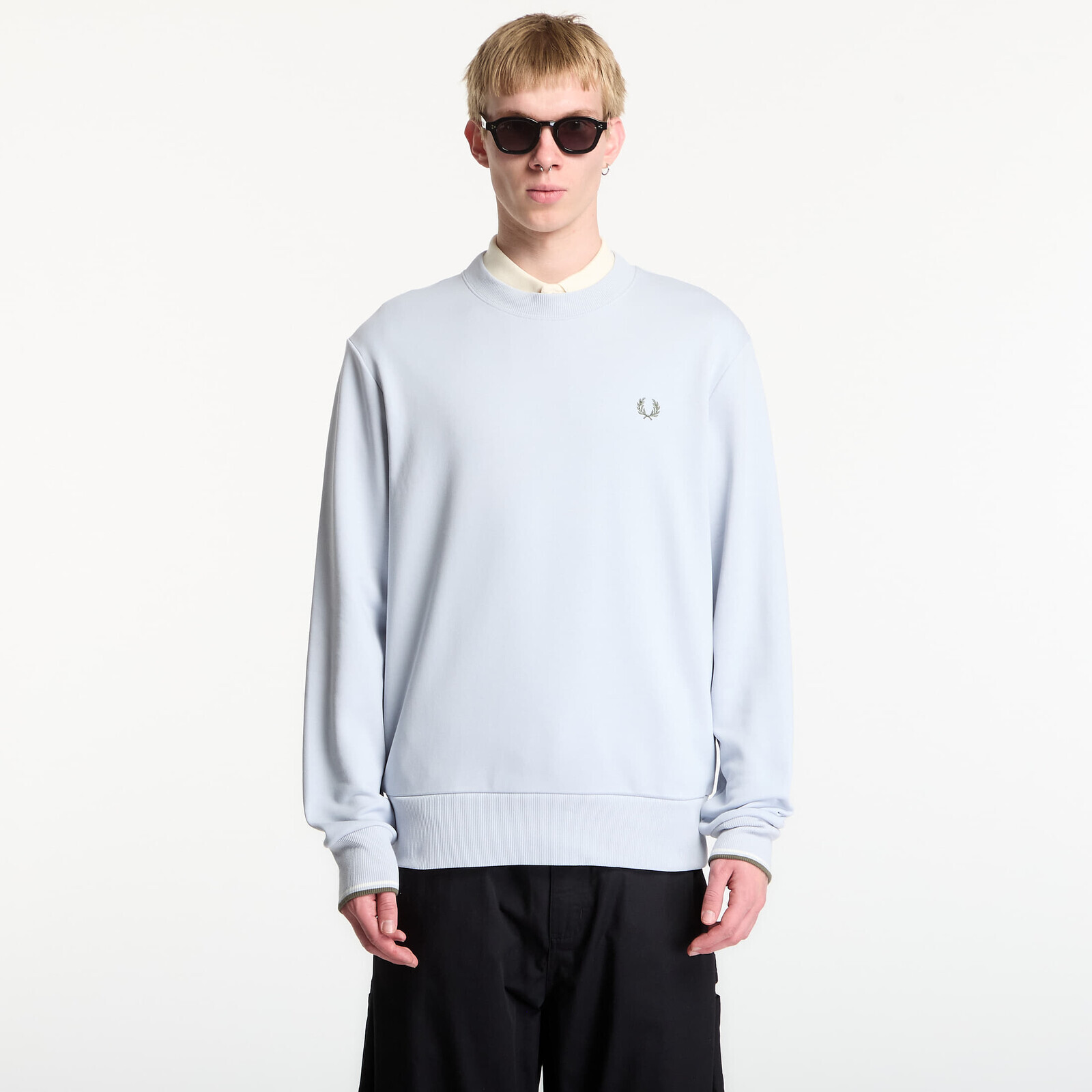 Sweatshirt Fred Perry Crew Neck Sweatshirt Dusky Blue XL