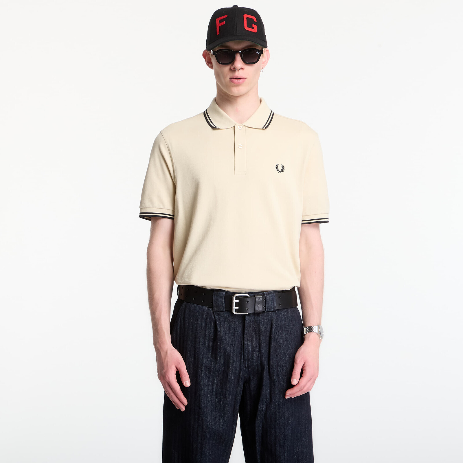 T-shirt Fred Perry Twin Tipped Fred Perry Shirt Ecru S