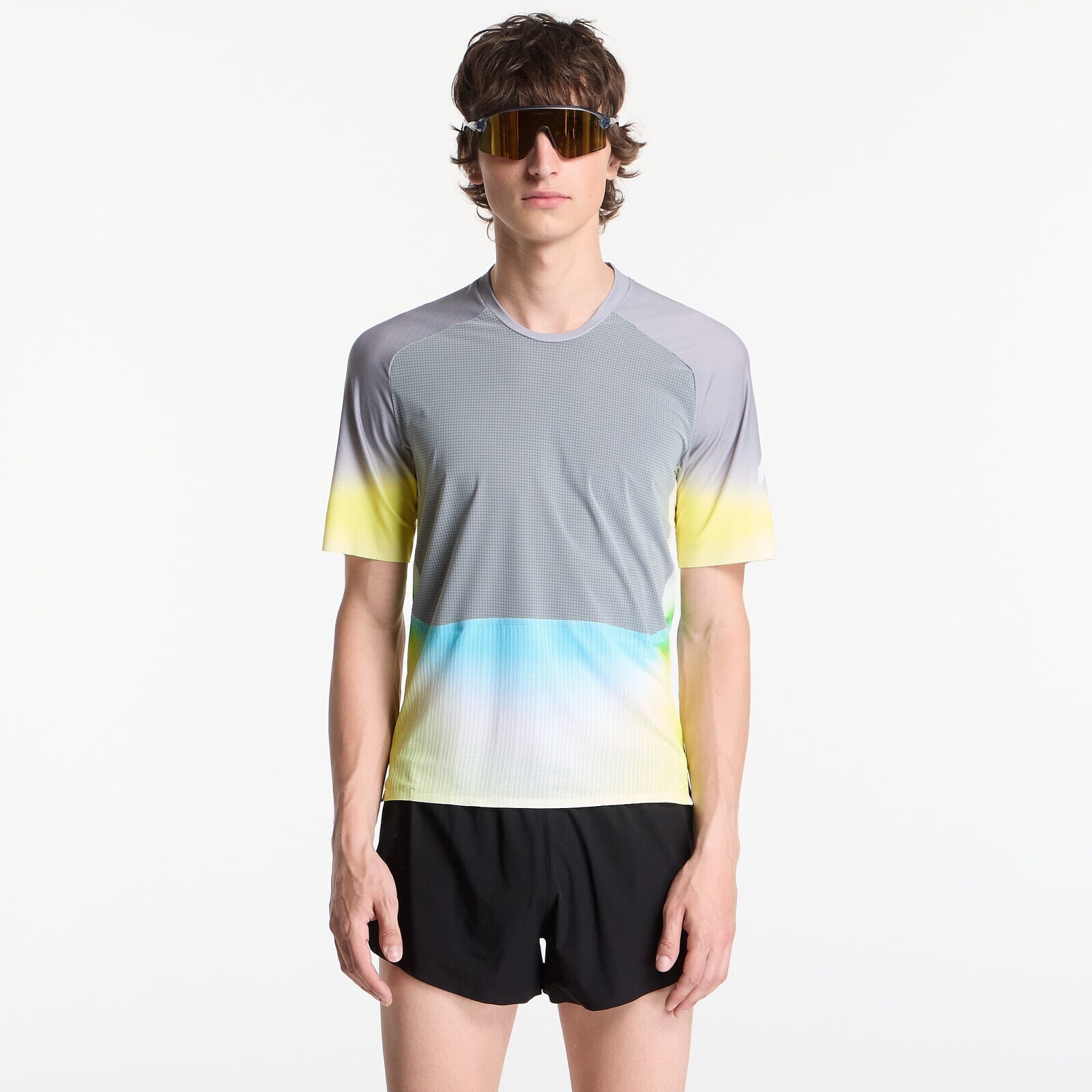 T-shirt SOAR Trail Top UNISEX Silver Grey/ Citrus M