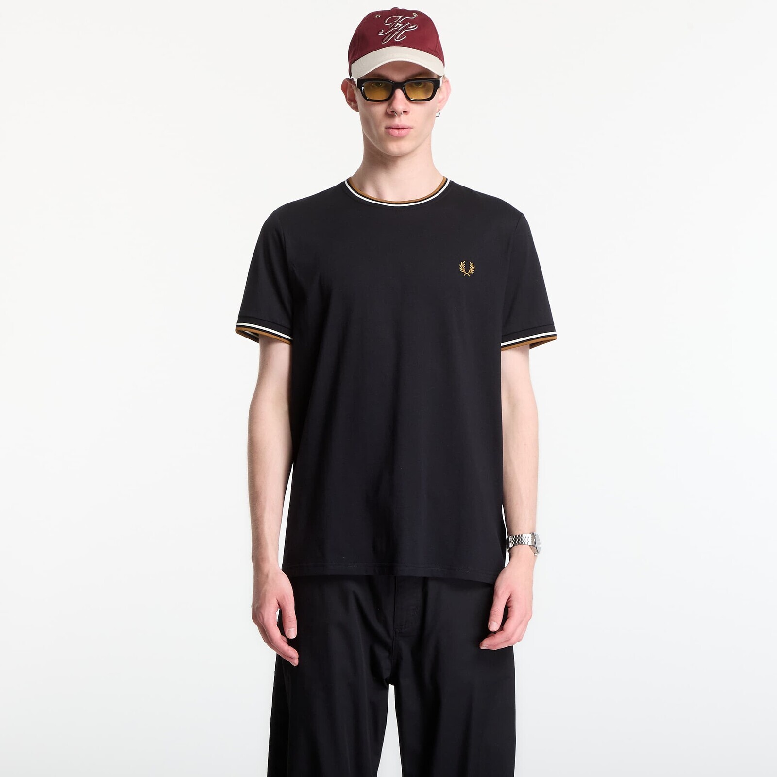 T-shirt Fred Perry Twin Tipped T-Shirt Black L