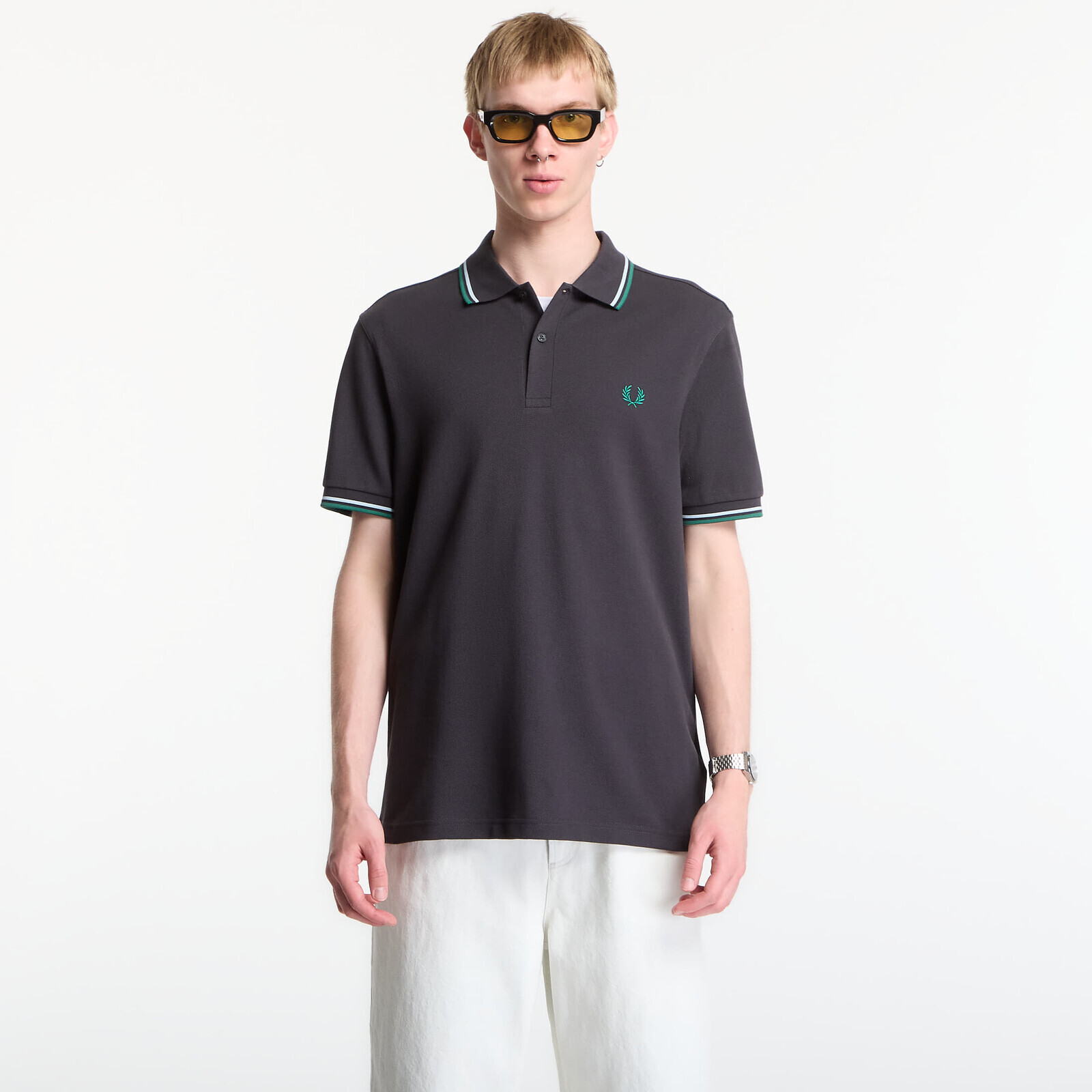 T-shirt Fred Perry Twin Tipped Fred Perry Shirt Anchor Grey S