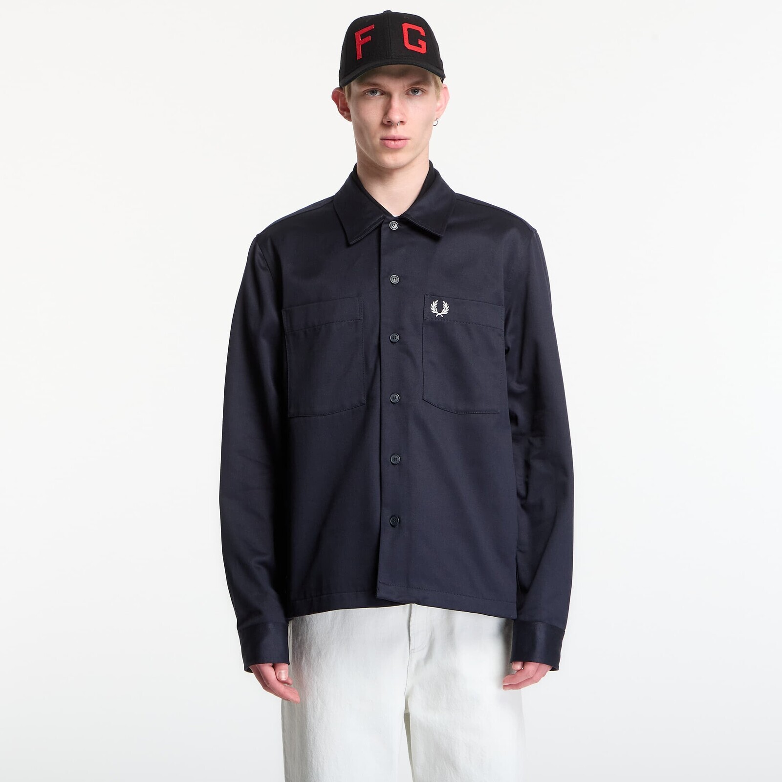 Jacket Fred Perry Twill Overshirt Navy L