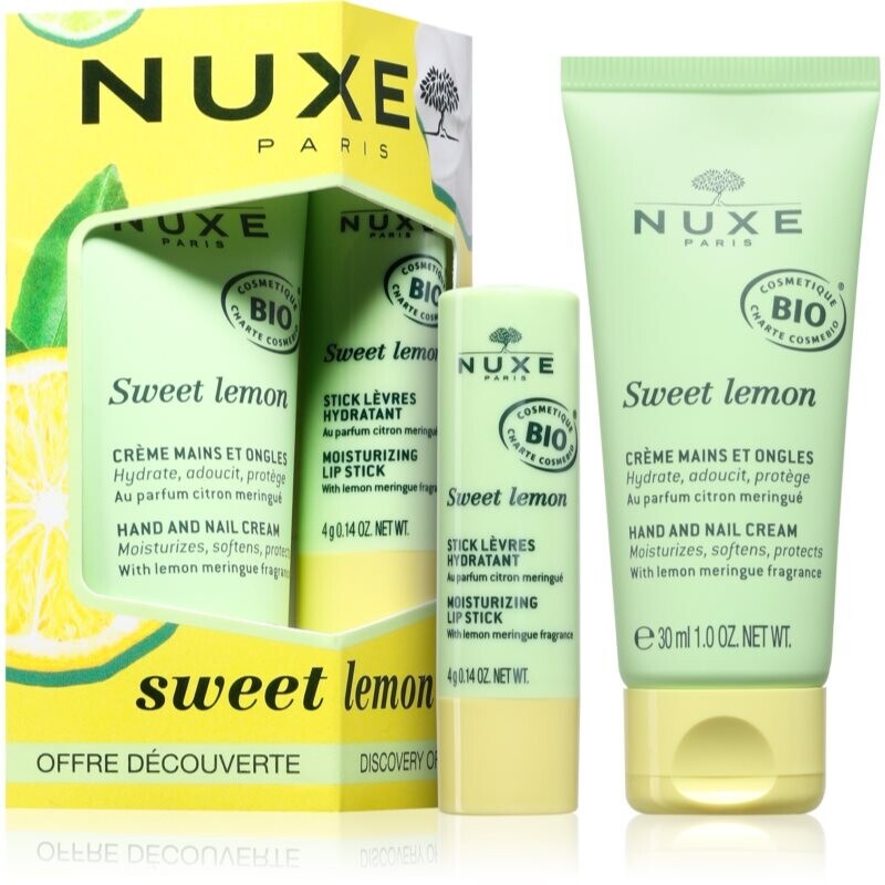Nuxe Sweet Lemon set with nourishing and moisturising effect