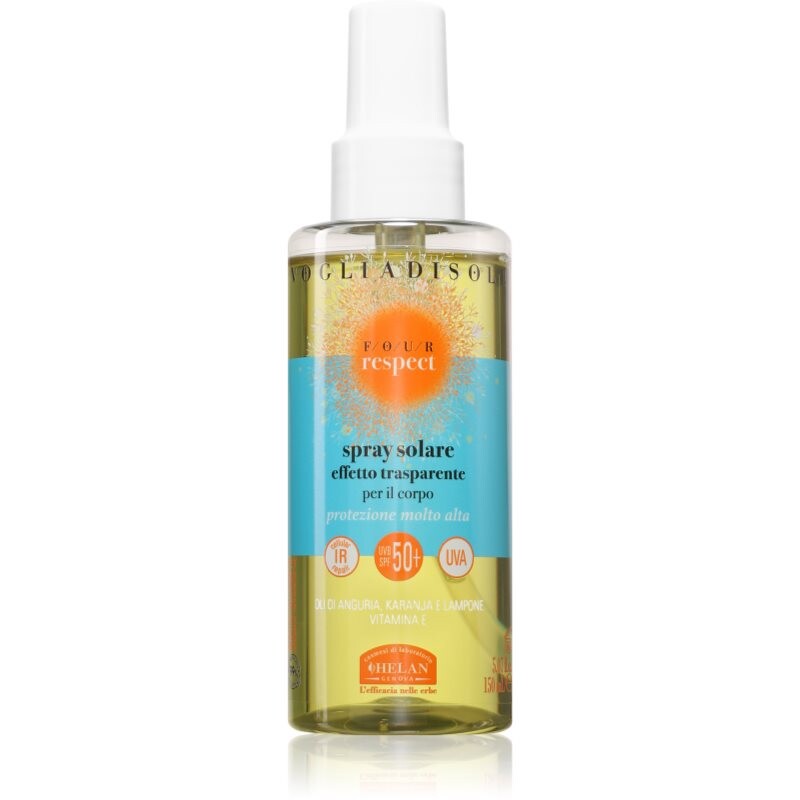 Helan VOGLIA DI SOLE FOUR RESPECT Suntan Spray SPF50+ protective sunscreen spray SPF 50+ 150 ml