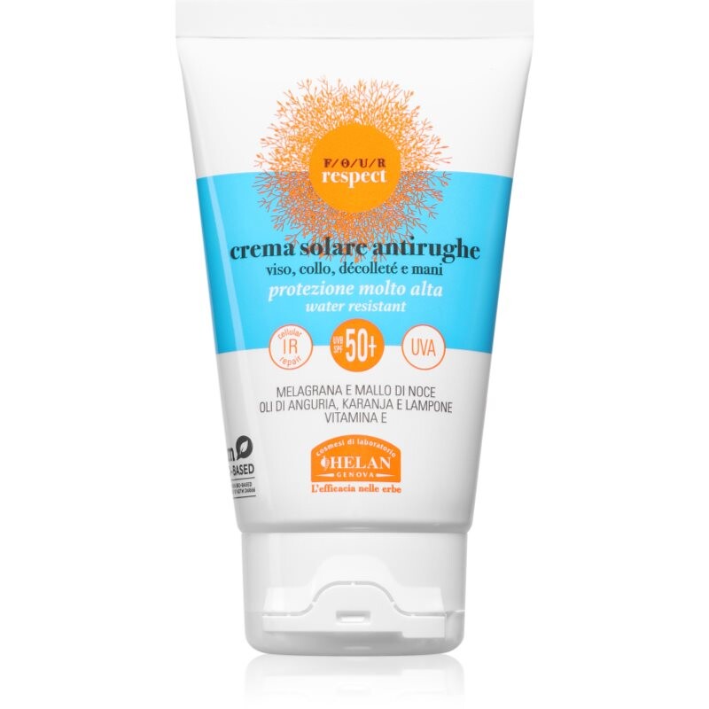 Helan VOGLIA DI SOLE FOUR RESPECT Sun Cream SPF50+ anti-wrinkle cream for tanning SPF 50+ 50 ml