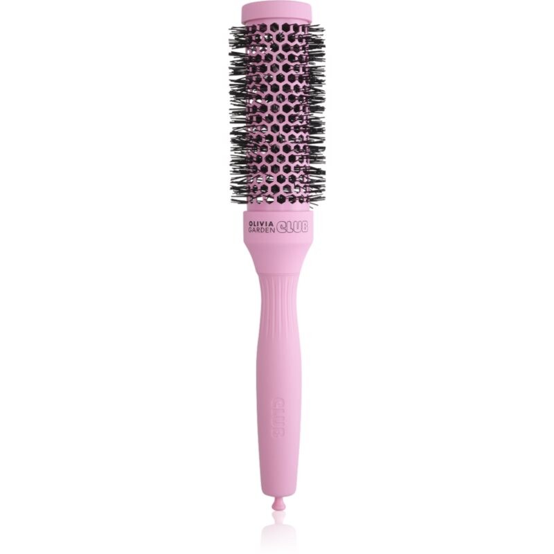 Olivia Garden Club The Glow Blowout Ceramic Round Brush Pink round hairbrush S 1 pc