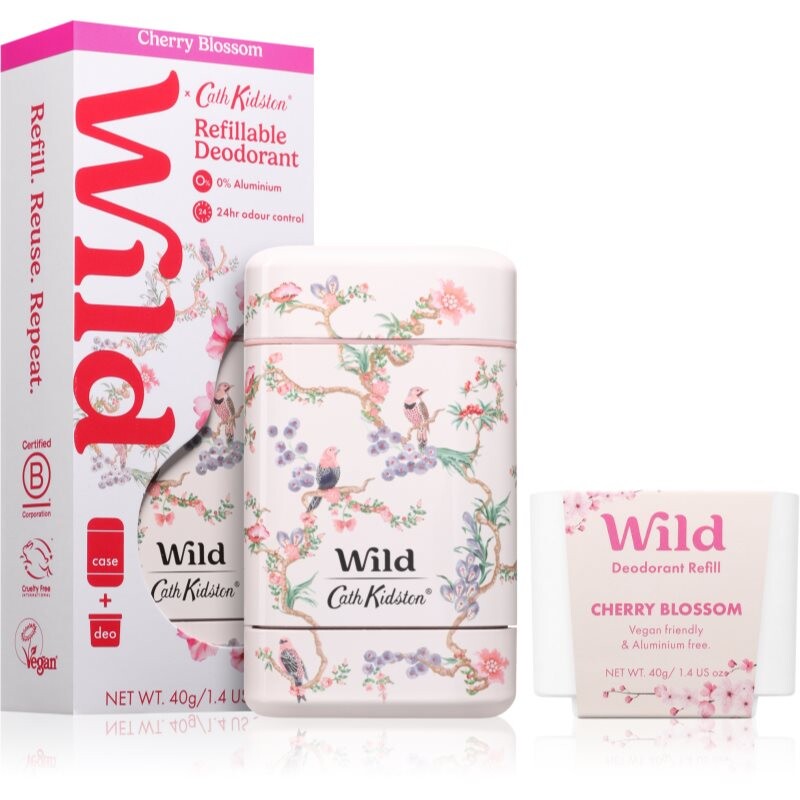 Wild Cherry Blossom Birds and Berries Case deodorant stick with bag 40 g