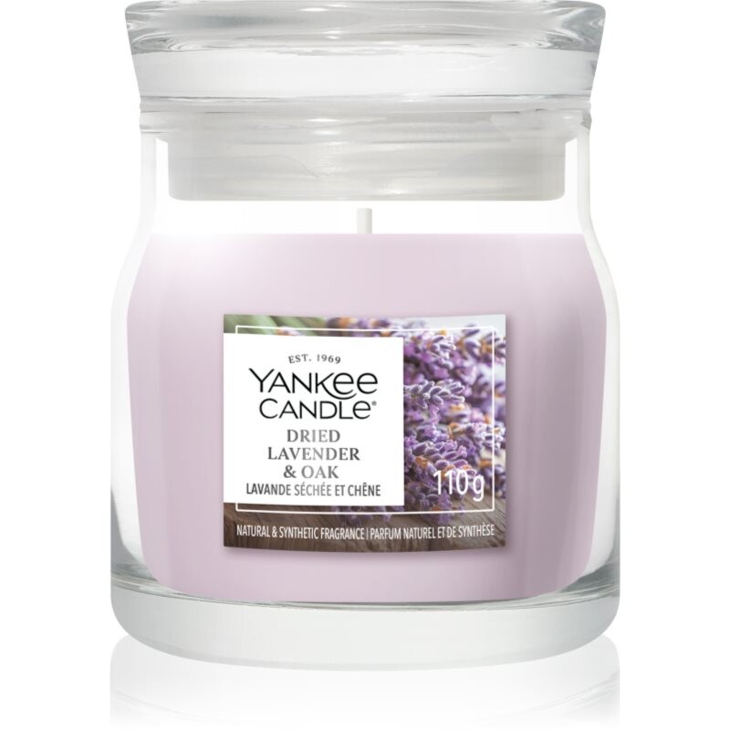Yankee Candle Dried Lavender & Oak scented candle Signature 110 g