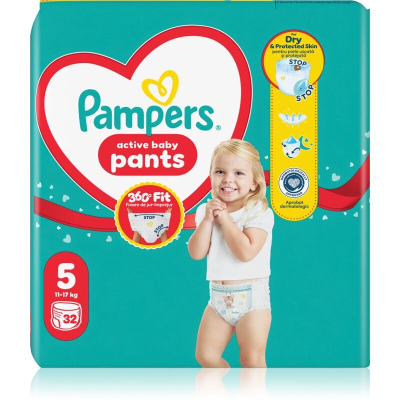 Pampers Active Baby Pants Size 5 disposable nappy pants 11-17 kg 32 pc