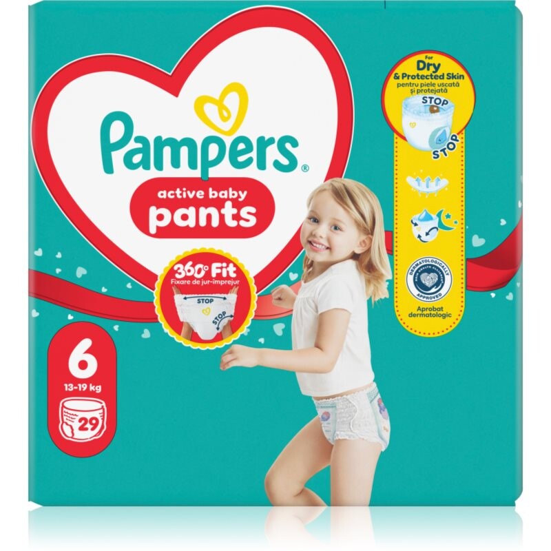 Pampers Active Baby Pants Size 6 disposable nappy pants 13-19 kg 29 pc