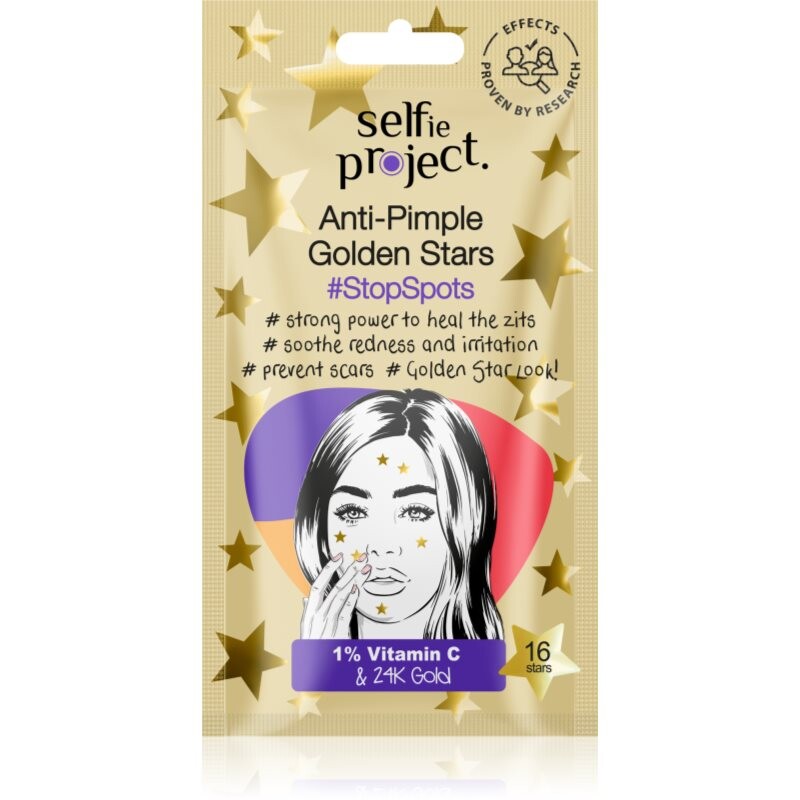 Selfie Project Anti-Pimple Golden Stars patches for problem skin 16 pc