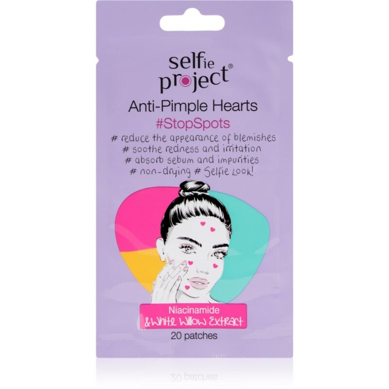Selfie Project Anti-Pimple Hearts patches for problem skin with niacinamide 20 pc