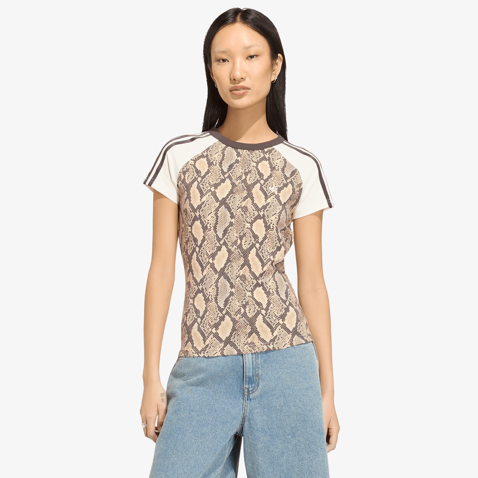 T-shirt adidas Snake Print Cali Tee Linen/ Magic Beige L