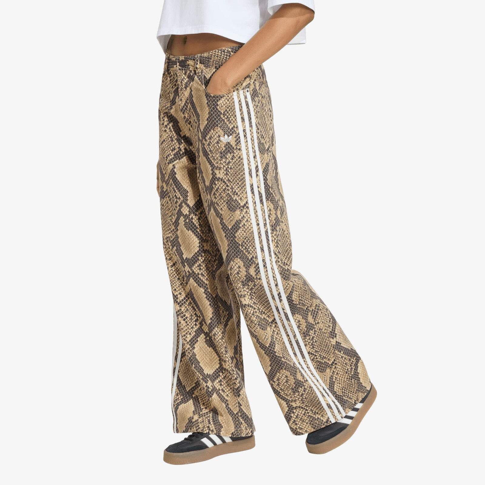 Pants adidas Snake Print Denim Loose Pants Linen/ Magic Beige 27/32