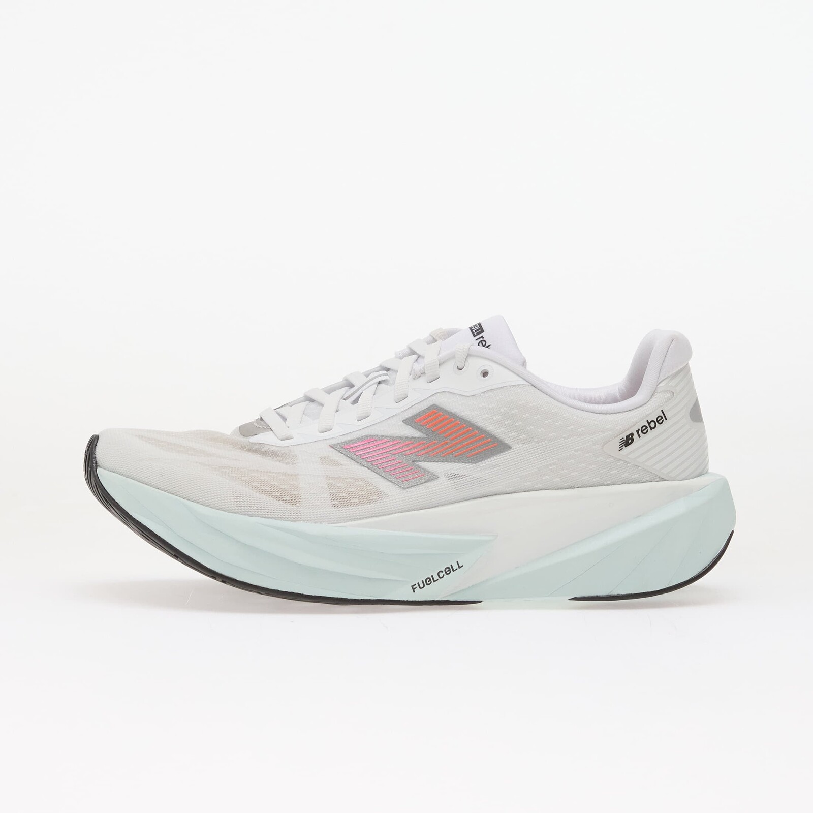 Sneakers New Balance FuelCell Rebel v5 White/ Pink Heat/ Glint Blue UK 11.5
