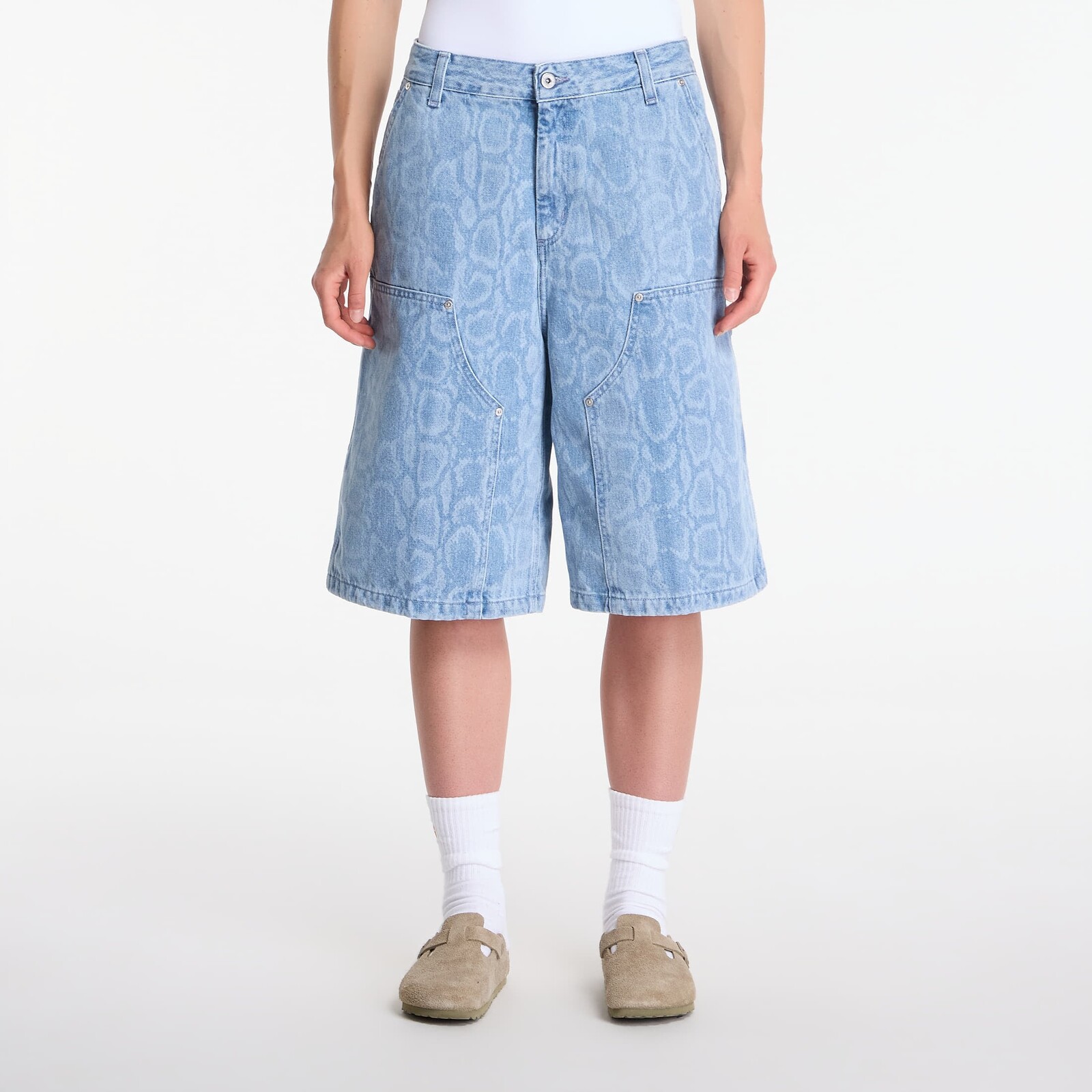 Carhartt WIP W' Snake Nixon Double Knee Short Snake Camo, Blue Bleached M