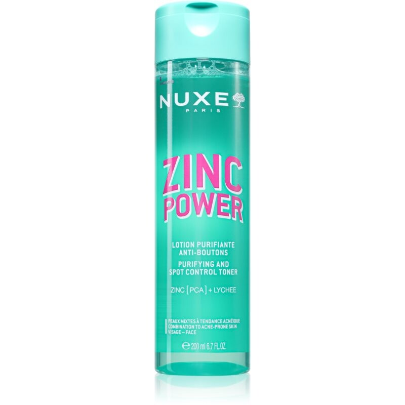 Nuxe Zinc Power Purifying And Spot Control Toner cleansing tonic for oily and problem skin 200 ml