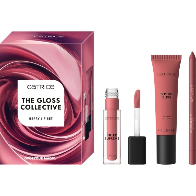 Catrice The Gloss Collective Berry Lip Set set for lips shade 01 Gloss The Line!