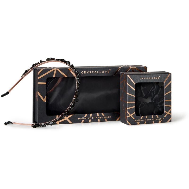 Crystallove Black Silk Set set night