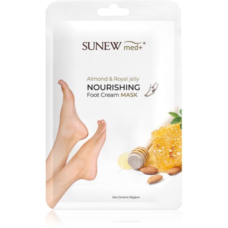 SUNEWMED+ Moisturising Foot Mask with Sweet Almond Oil and Royal Jelly moisturising foot mask with sweet almond oil and royal jelly 1 pair