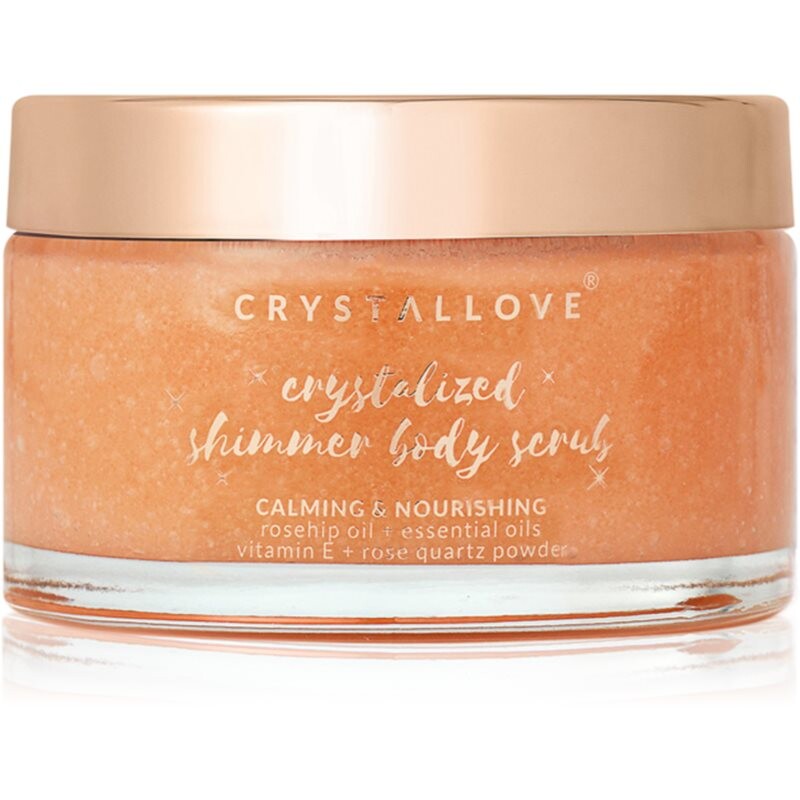 Crystallove Rose Quartz Shimmer Body Scrub body scrub glittering 200 g