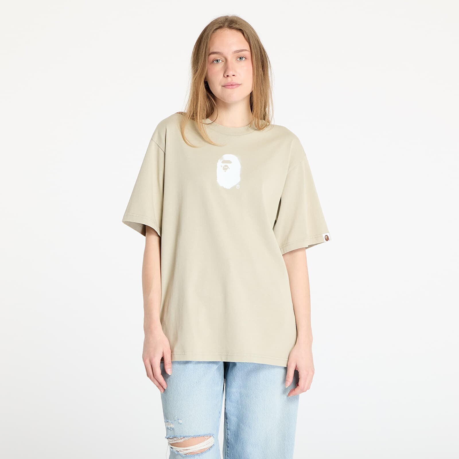 T-shirt A BATHING APE Pigment Print Ape Head Relaxed Fit Tee UNISEX Olive L