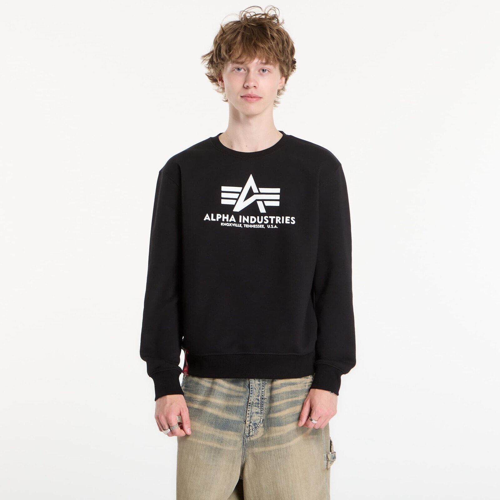 Sweatshirt Alpha Industries Basic Hoody Small Logo II Black XXL